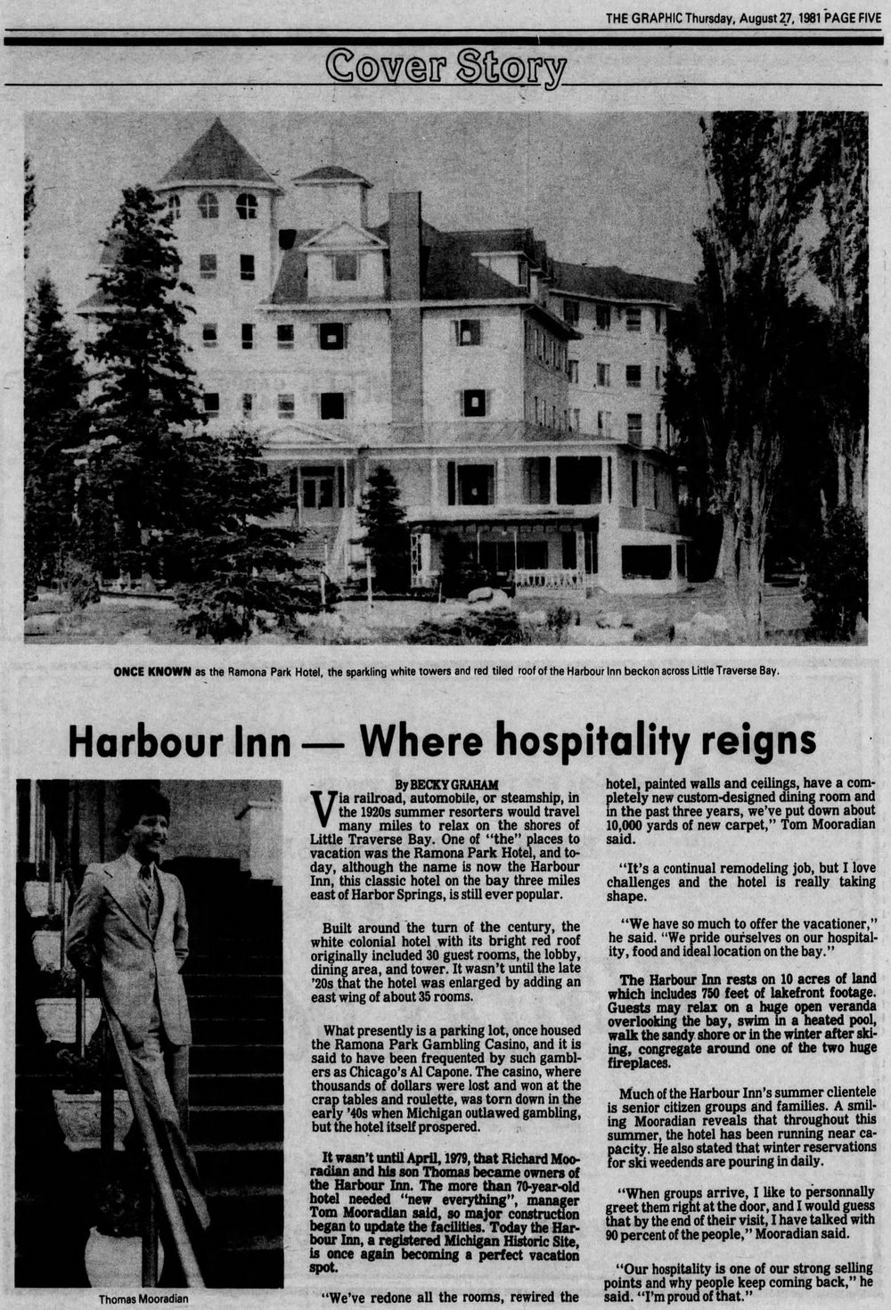 Harbour Inn (Harbor Inn, Ramona Park Hotel) - Aug 27 1981 Article
